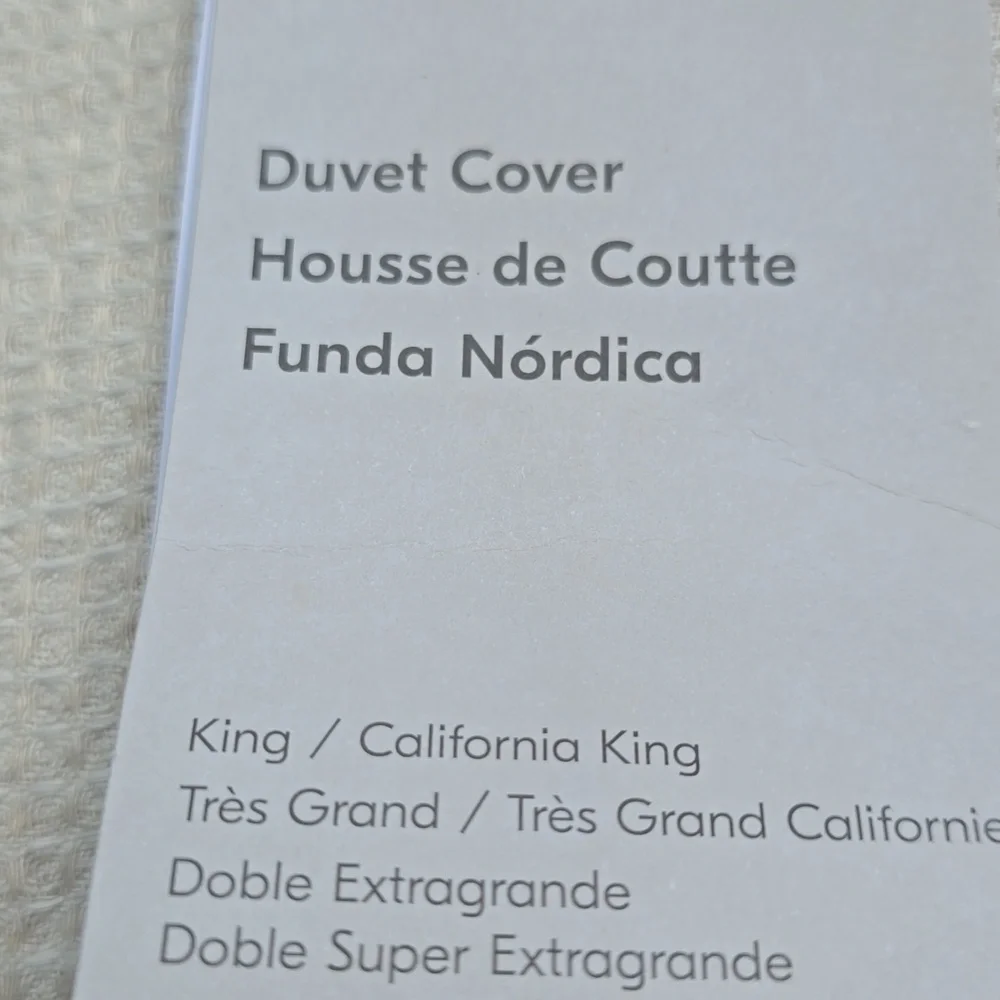❤️BUY 2 GET 1 FREE West Elm Flax Linen Waffle Duvet Cover, King & Full/Queen